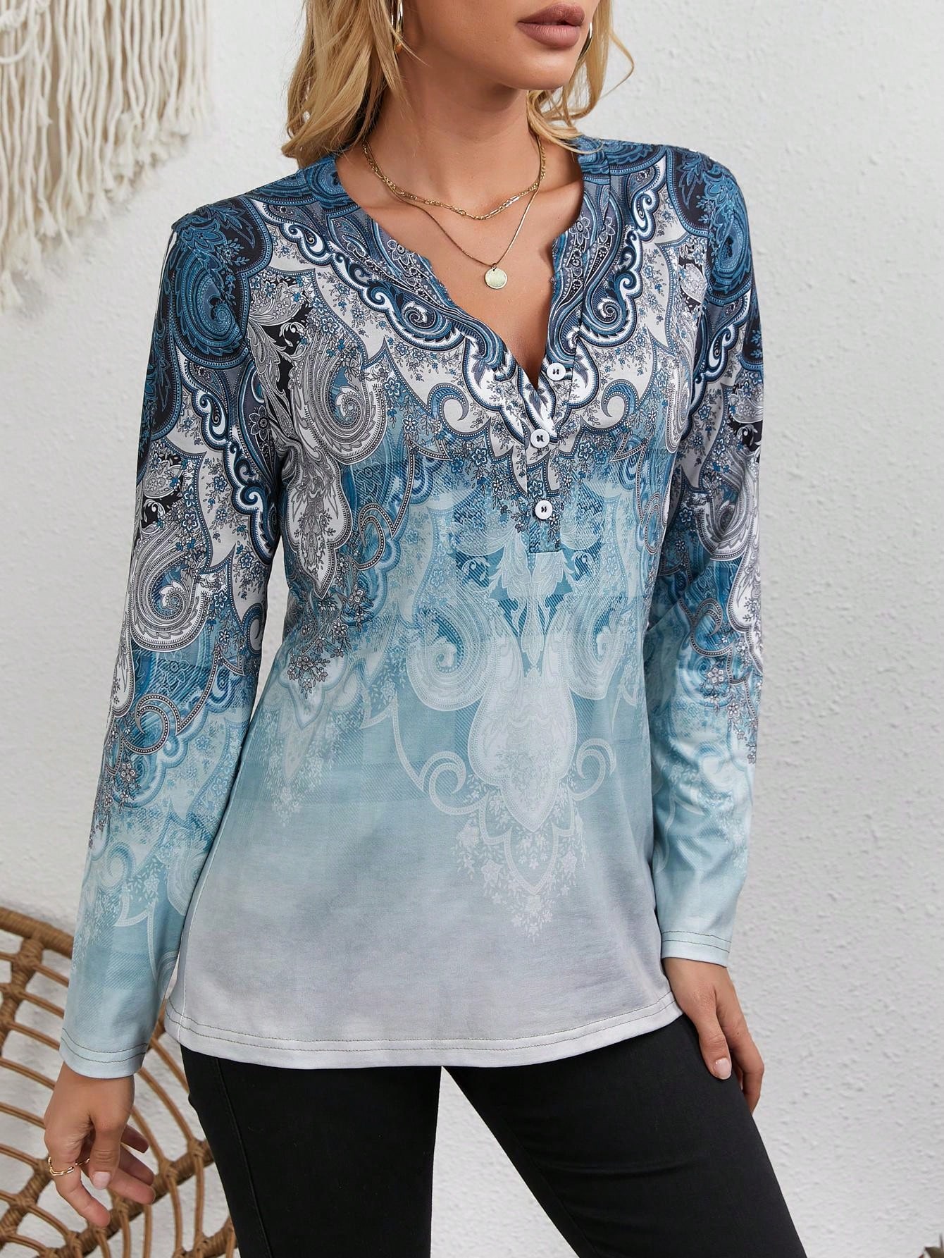 Ethnic Style - Женская блузка в этническом стиле: винтажный