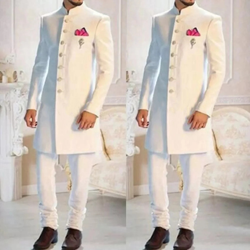 Ethnic Wear Men'S Fashion - 2 шт., Мужской однобортный смокинг с
