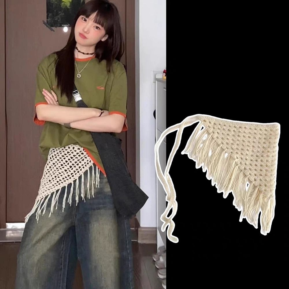Y2K Ethnic Fashion - Модный пояс с бахромой и кисточками,