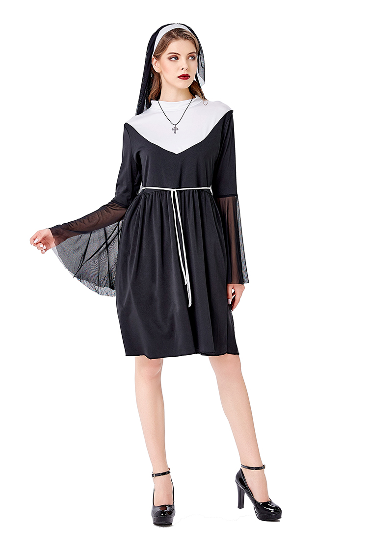 Чёрный костюм монахини для Хэл – обзор и цена Ethnic Wear
